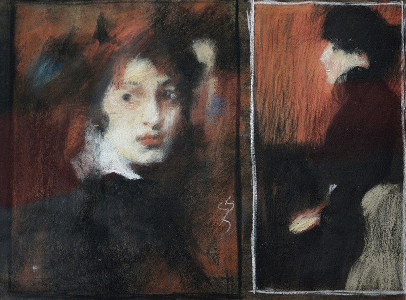 "Portrait. Copy. Long term" by Ion Golubei, 300x400mm, pastel on paper