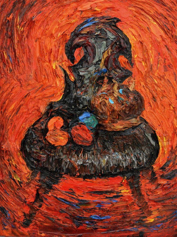 "Natură statică de Paști" by Ioan Postică, 2015, oil on canvas