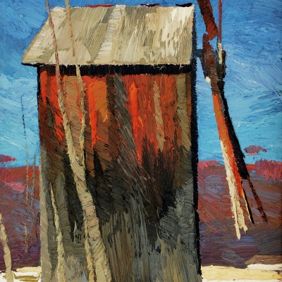 "Sibiu. Moară" by Anatol Ghimpu, 2013, 400x300mm, ulei pe pânză