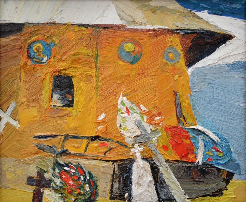 "Biserică. Rîmnicul Vîlcea" by Родиcа Дубасари, 2013, 250x300mm, масло / холст