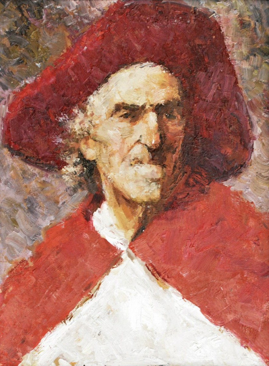 "Copie. Proces de studiu" by Veaceslav Uzun, ulei pe pânză