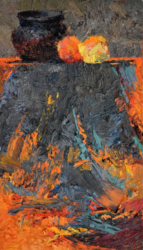 "Painting. Etude. Long term" by Ioana Mocanu, 520x300mm, oil on canvas