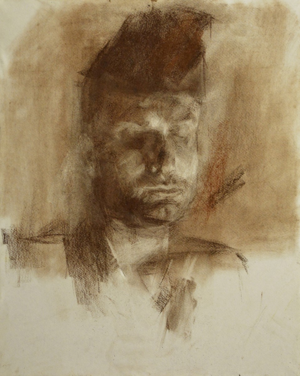 "Crochiu. Portret" by Ion Golubei, 2016, 500x400mm, Russian sauce pe hârtie