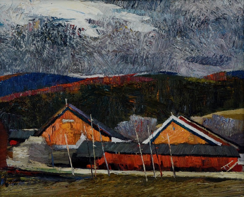 "Etude. Moldovița" by Anatol Ghimpu, 2002, 420x520mm, oil on canvas