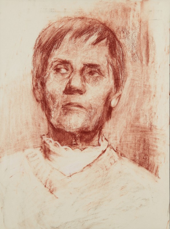"Portret" by Павел Гросу, 2009, 400x300mm, сангина / бумага
