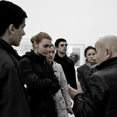 Anatol Ghimpu, Carolina Leagul at În vizită la expoziția lui Leonid Grigorașenco și Valentina Rusu-Ciobanu