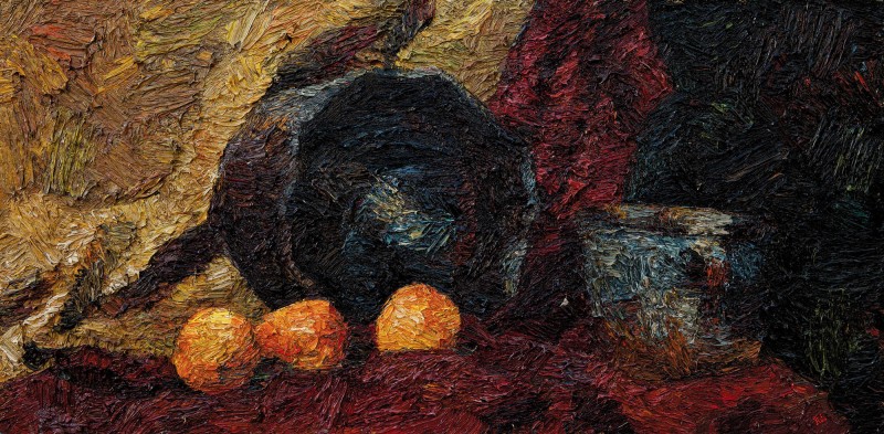 "Still life" by Ниcолета Стати, 2000, 420x840mm, масло / холст