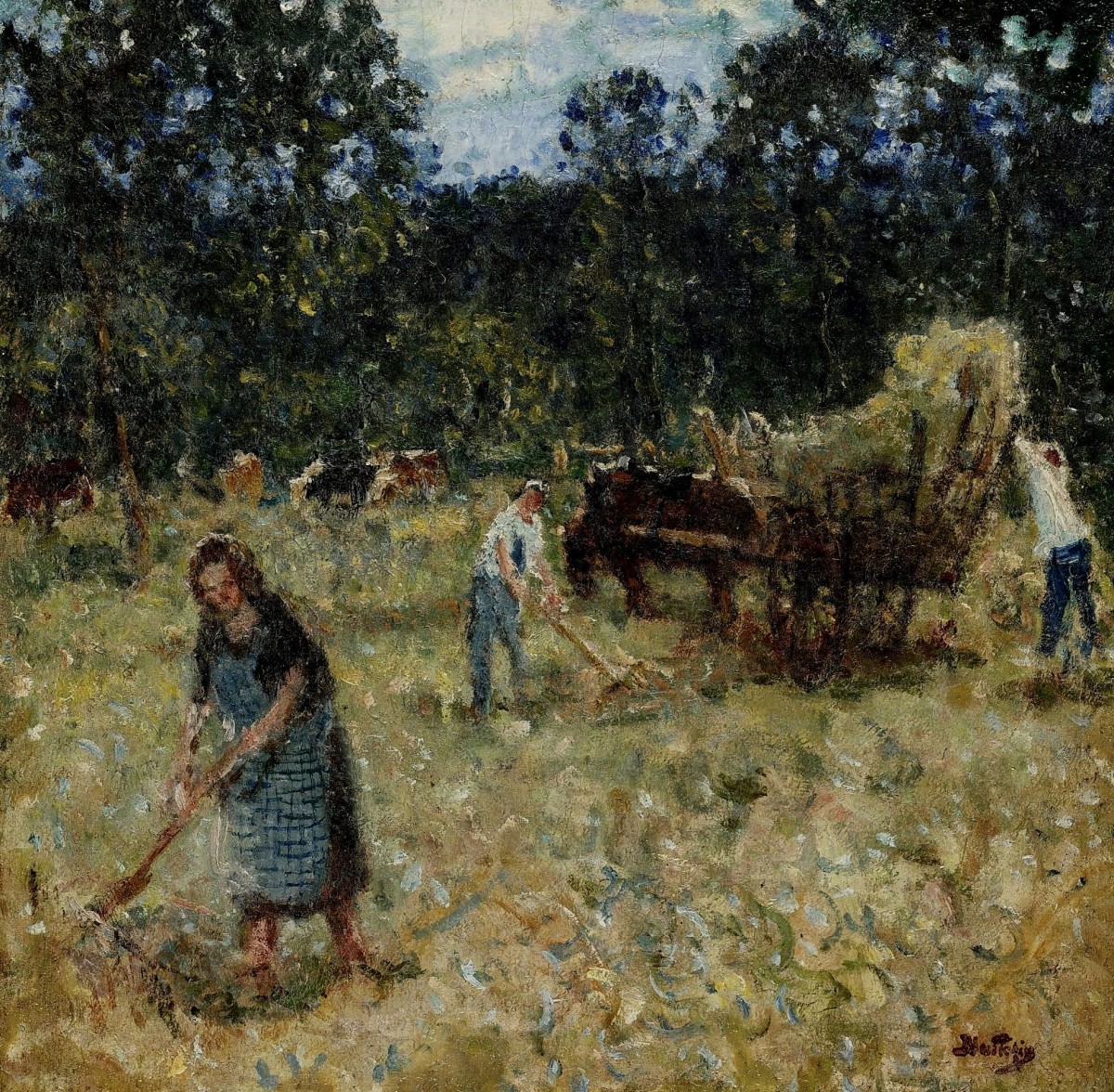 "Композиция. Сельский мотив" by Пиерре Монтезин
