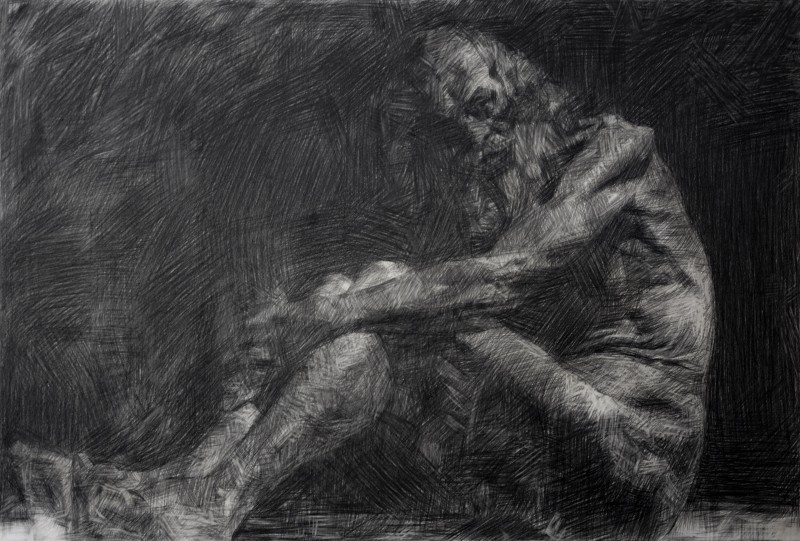 "Copy. Long term" by Eduard Leahu, 400x600mm, pencil on paper
