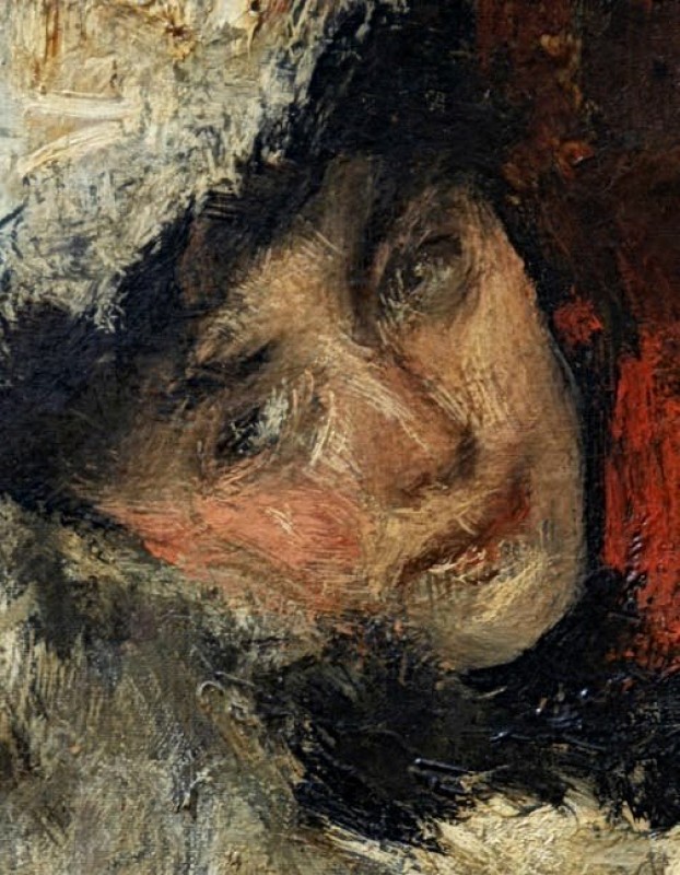 "Pictură. Portret" by Antonio Mancini, ulei pe pânză