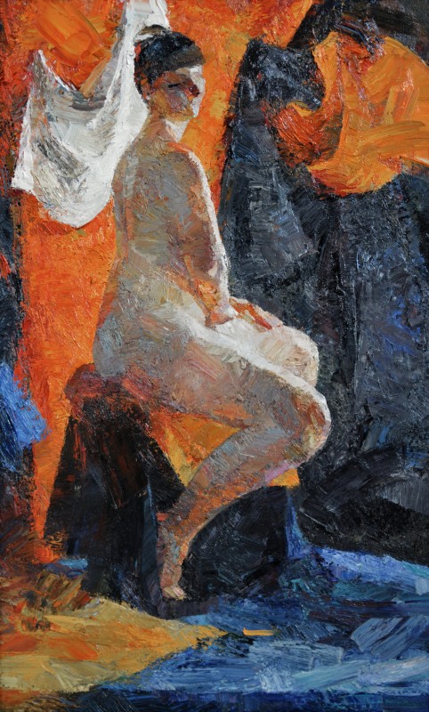 "Painting. Nude. Long term" by Natalia Fostica, 840x520mm, oil on canvas