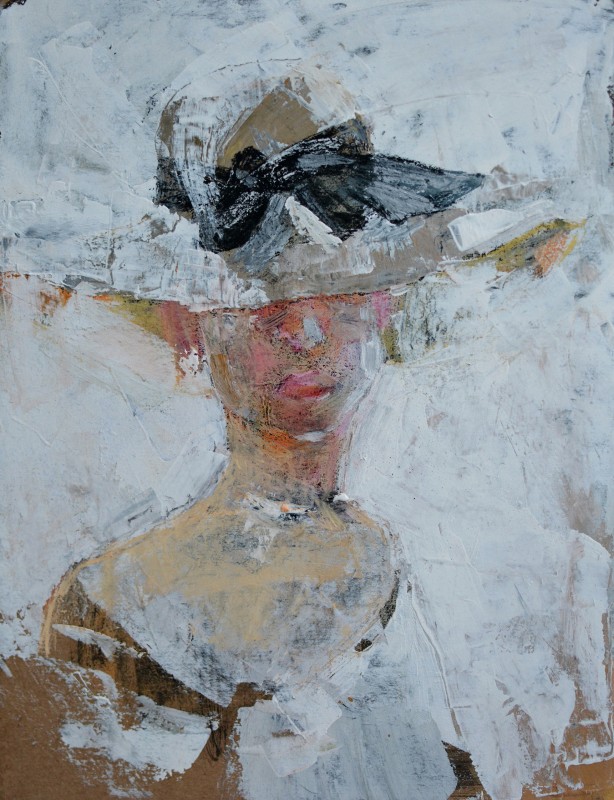"Рисунок. Портрет. Продолжительный" by Штефан Моcану, 400x300mm, смешанная техника / бумага