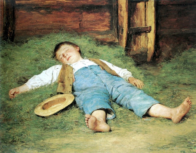 "Compoziție. Oameni" by Albert Anker