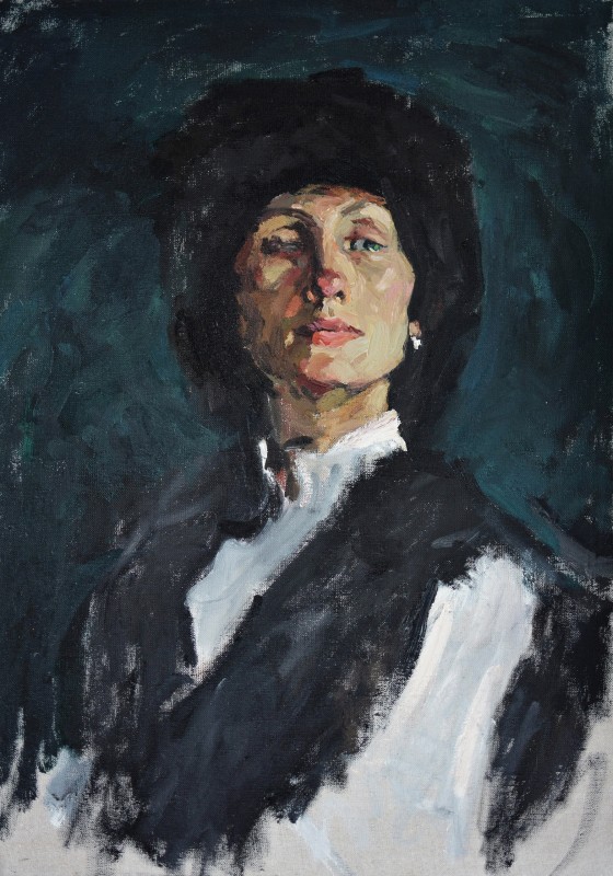 "Portret. Iana" by Cătălin Graur, 2017, 600x420mm, ulei pe pânză