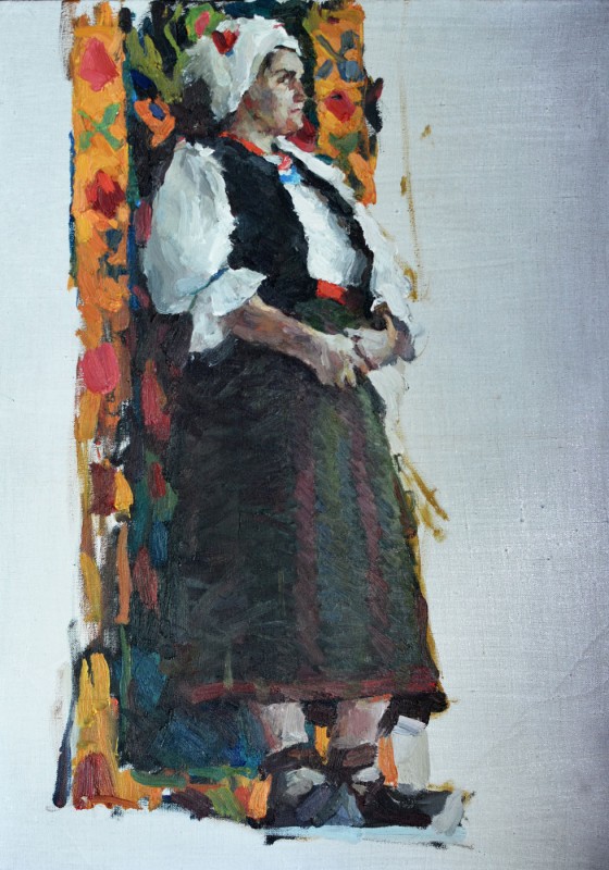 "Figură în național" by Cătălin Graur, 2016, 700x500mm, oil on canvas