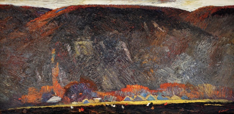 "Butuceni" by Anatol Ghimpu, 2003, 420x840mm, oil on canvas