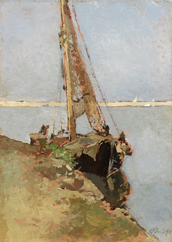 "Pictură. Peisaj maritim" by Carlo Passigli