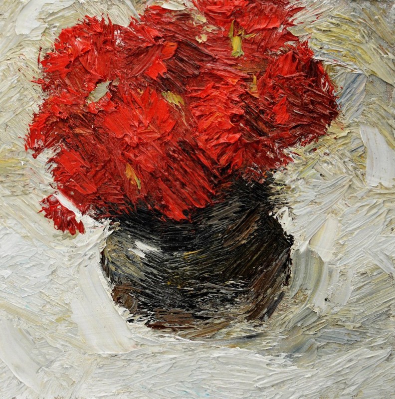 "Studiu. Natură statică cu flori" by Veaceslav Uzun, 2013, ulei pe pânză
