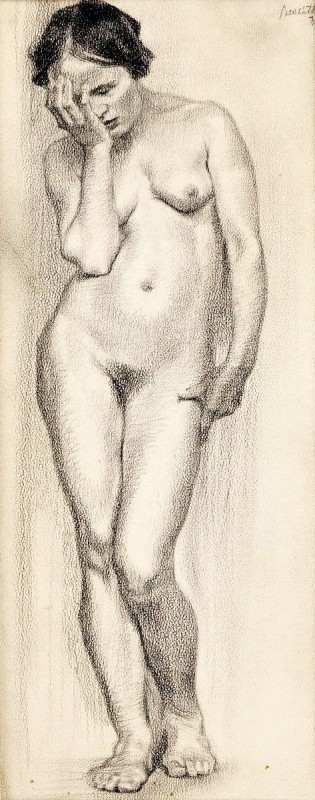 "Drawing. Nude" by Andor Borúth
