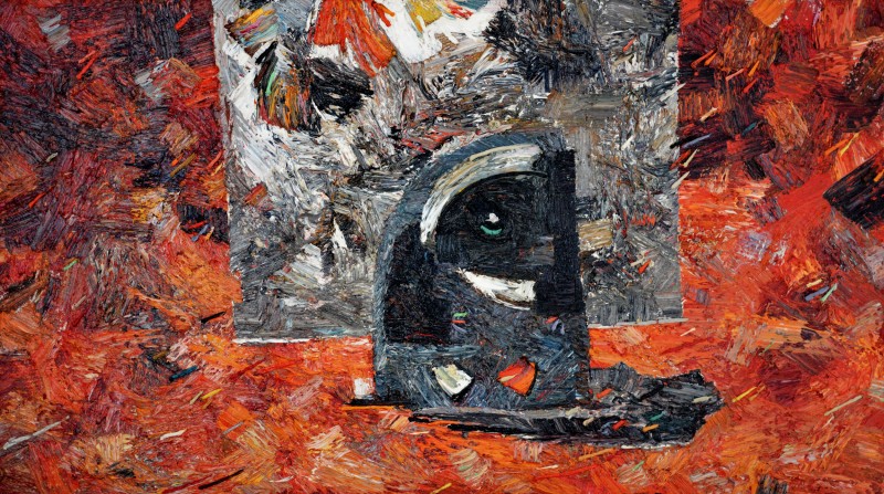 "Странник (Wanderer)" by Anatol Ghimpu, 2005, 680x1200mm, oil on canvas