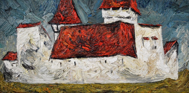 "Transilvania" by Vlada Cibuc, 2015, 420x840mm, oil on canvas