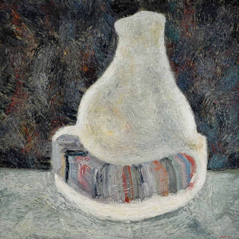 "Micuța din Vaja (Micutza from Vaja)" by Anatol Ghimpu, 1999, 680x680mm, oil on canvas