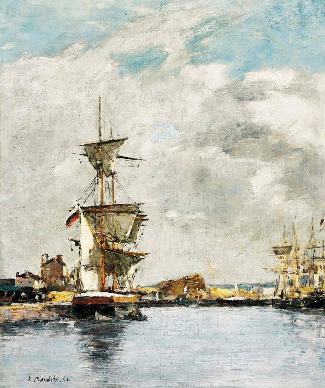 "Painting. Marine landscapes" by Eugène Boudin