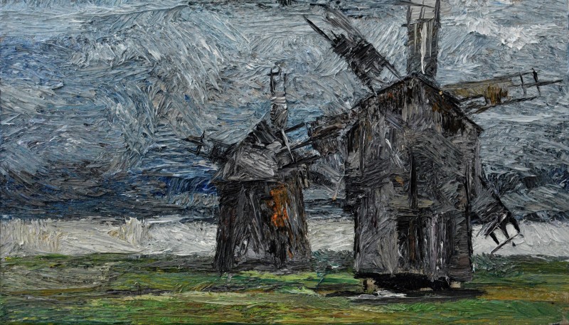 "Mori. Sibiu" by Ion Golubei, 2015, 300x520mm, ulei pe pânză