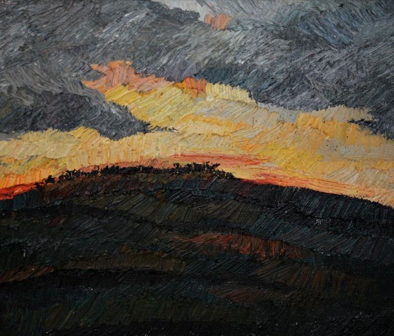 "Studiu. Cer" by Иулиа Стратан, 2011, 250x300mm, масло / холст