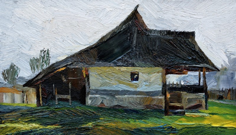 "Painting. Pleinair. Pleinair romania" by Maxim Malerciuc, oil on canvas